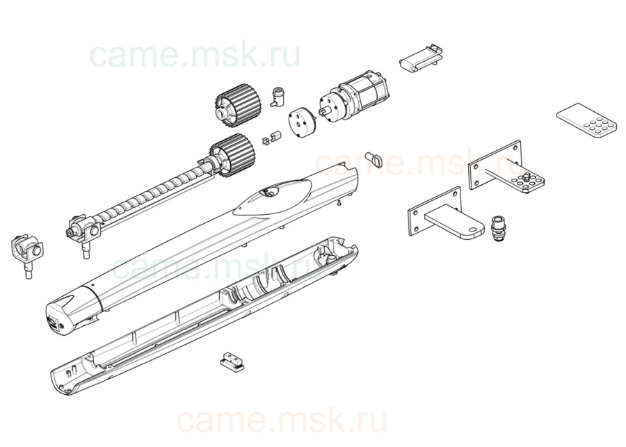 Сборочный чертеж привода распашных ворот CAME A18230