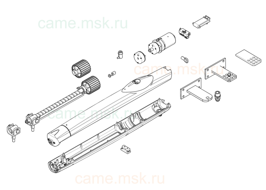 Сборочный чертеж привода распашных ворот CAME A1824