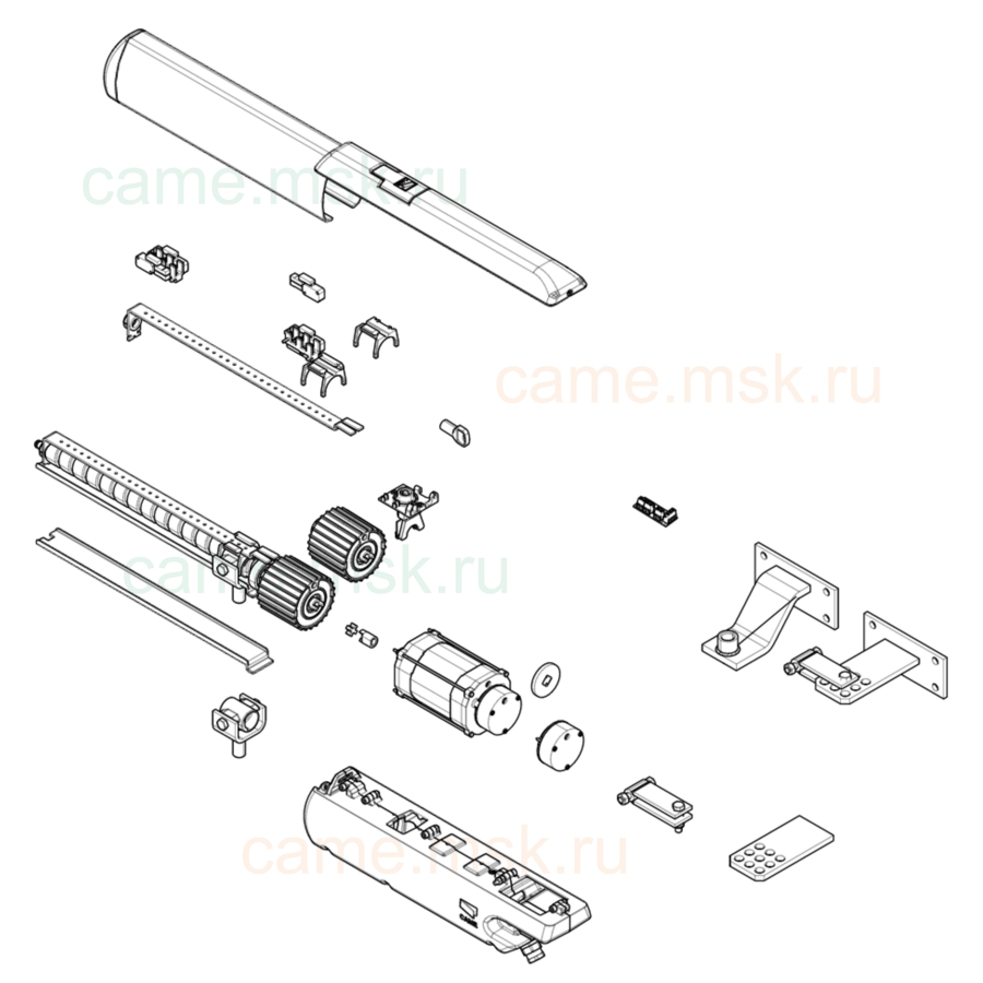 Сборочный чертеж привода распашных ворот CAME A3024N