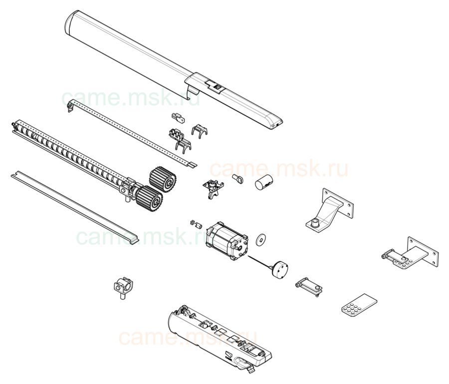 Сборочный чертеж привода распашных ворот CAME A5000