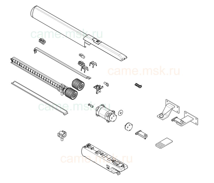 Сборочный чертеж привода распашных ворот CAME A5024N