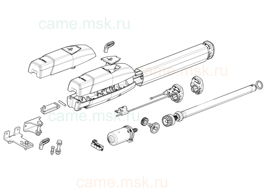 Сборочный чертеж привода распашных ворот CAME ATS30DGS