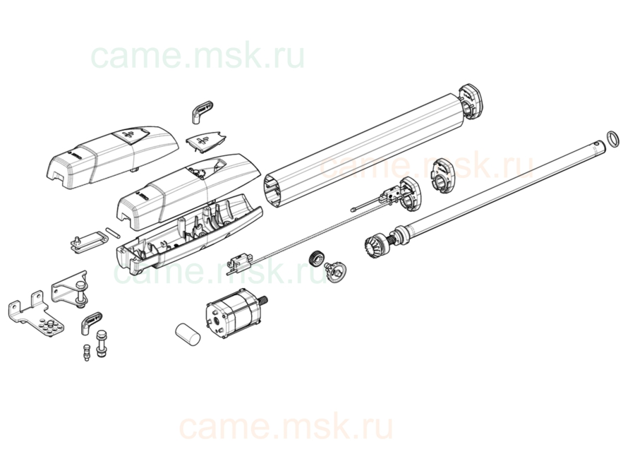 Сборочный чертеж привода распашных ворот CAME ATS50AGS