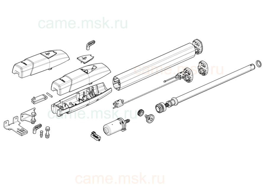 Сборочный чертеж привода распашных ворот CAME ATS50DGS