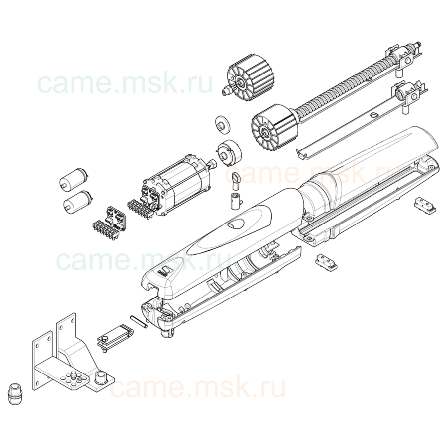 Сборочный чертеж привода распашных ворот CAME AX402306