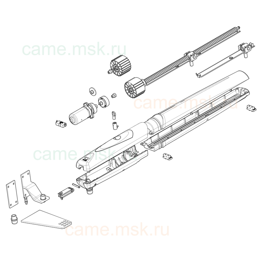 Сборочный чертеж привода распашных ворот CAME AX5024