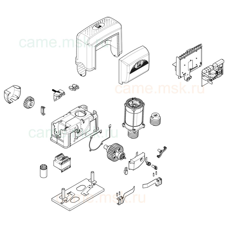 Сборочный чертеж привода распашных ворот CAME BK1200