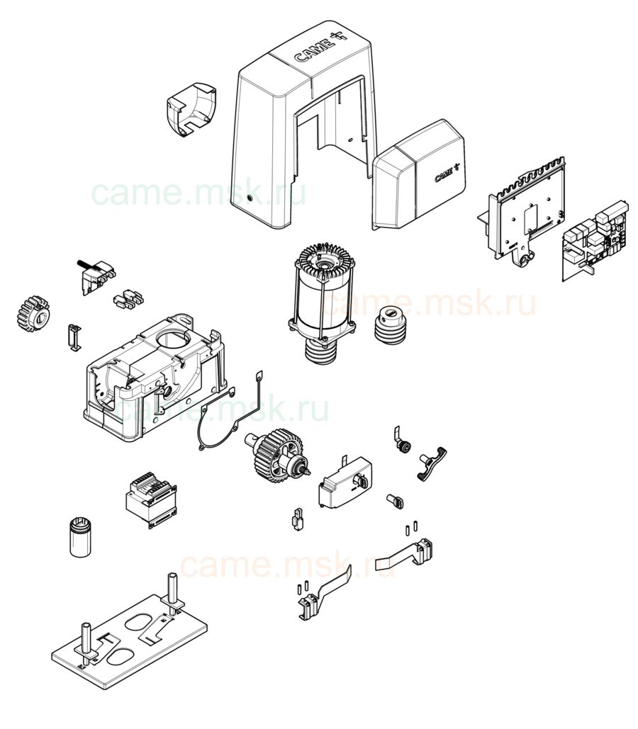 Сборочный чертеж привода распашных ворот CAME BKS12AGS
