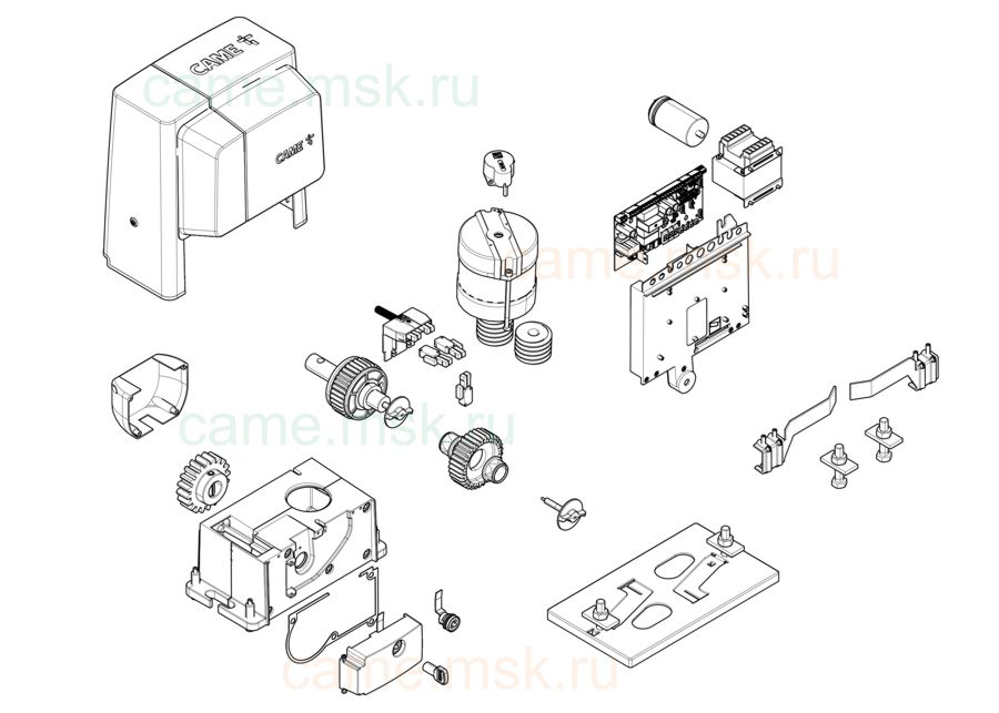 Сборочный чертеж привода распашных ворот CAME BX704AGS