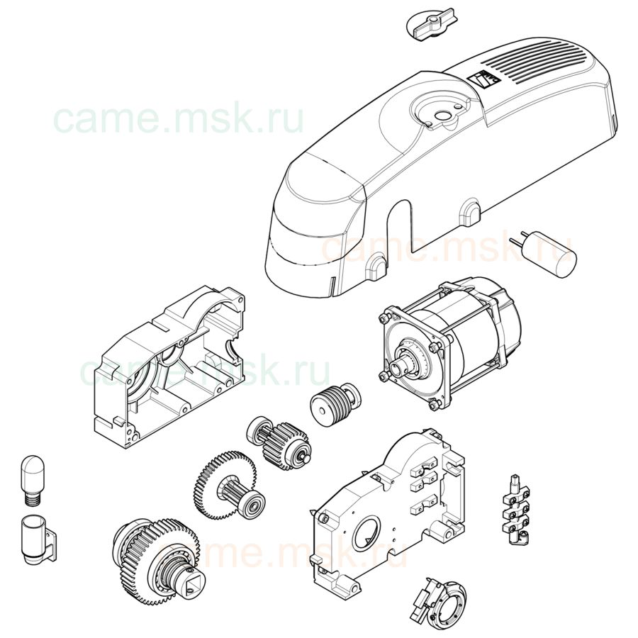 Сборочный чертеж привода гаражных ворот CAME E1000