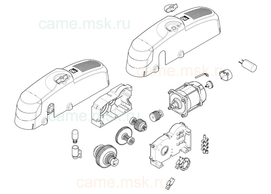 Сборочный чертеж привода гаражных ворот CAME E456