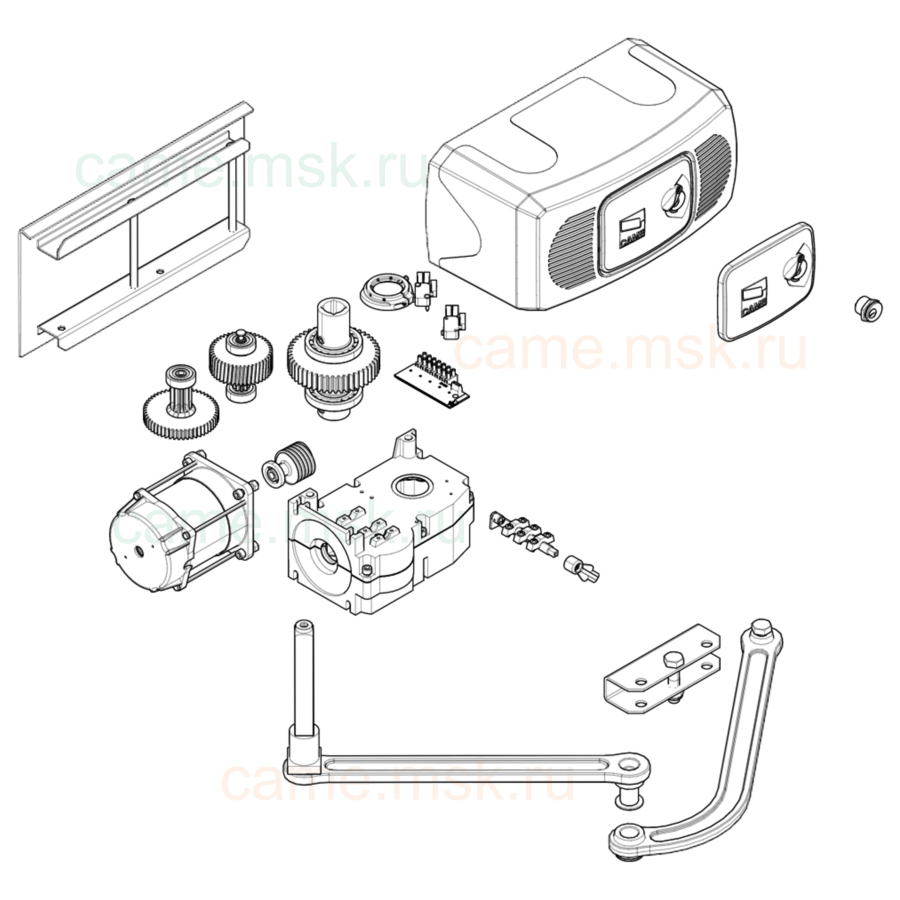 Сборочный чертеж привода распашных ворот CAME F1024
