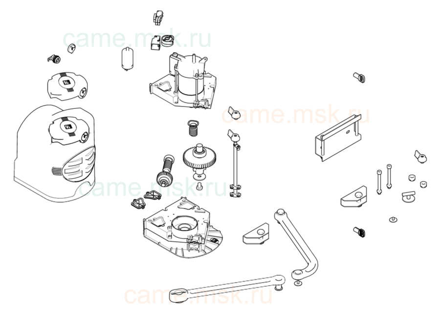 Сборочный чертеж привода распашных ворот CAME F7001