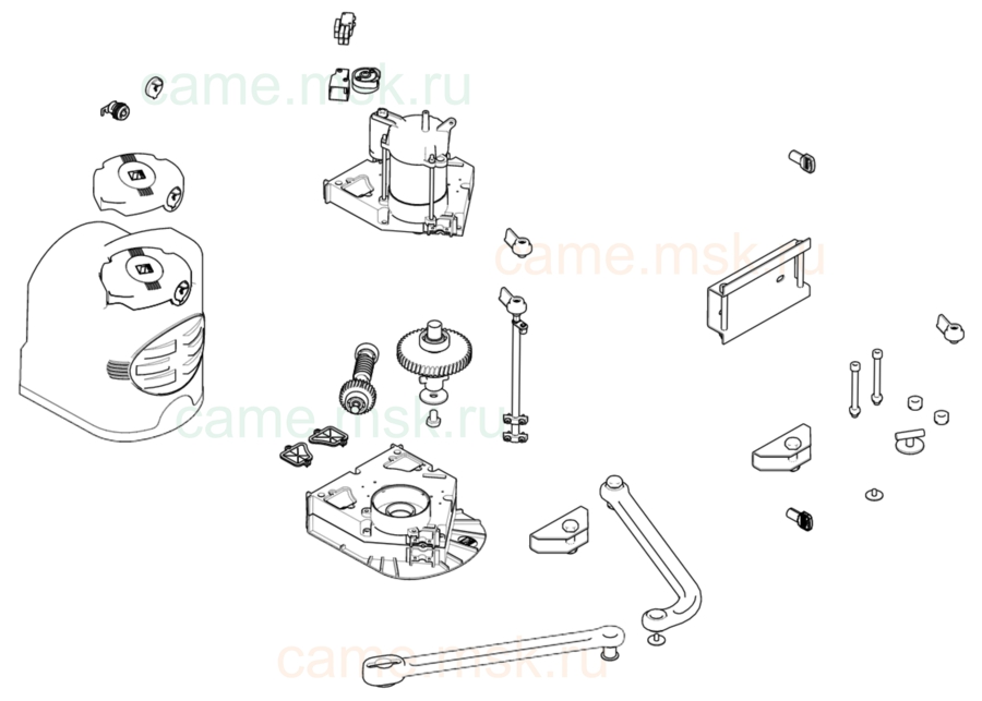 Сборочный чертеж привода распашных ворот CAME F7024