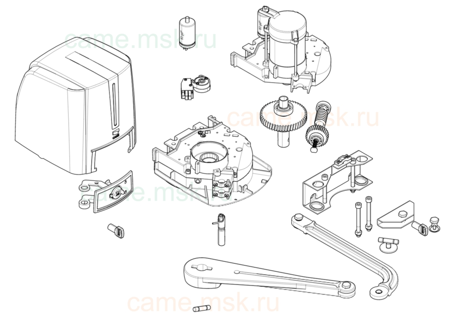 Сборочный чертеж привода распашных ворот CAME FA70230