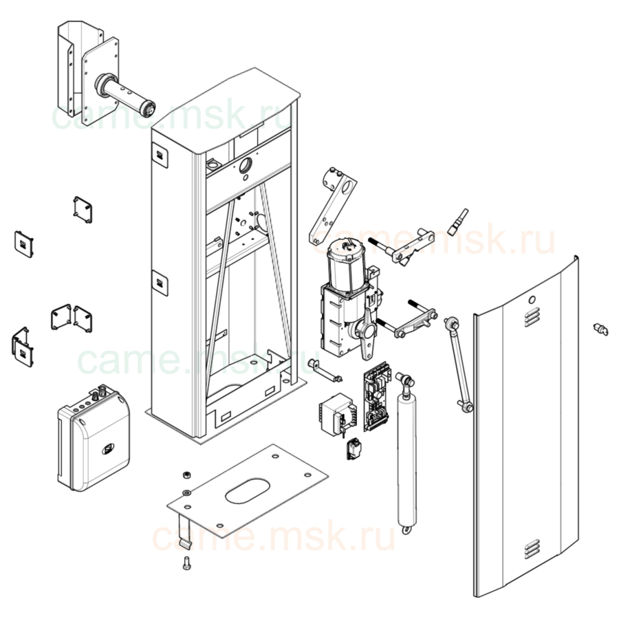 Сборочный чертеж шлагбаумов CAME серии G5000