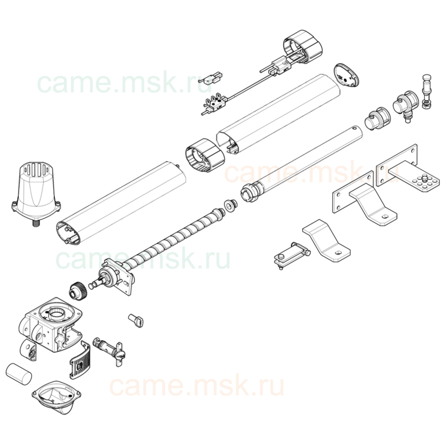 Сборочный чертеж привода распашных ворот CAME KRONO KR310S
