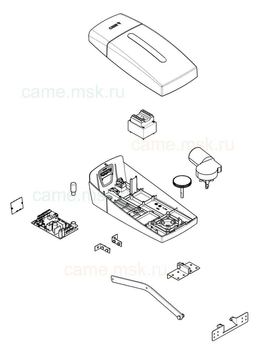 Сборочный чертеж привода гаражных ворот CAME VER13DMS